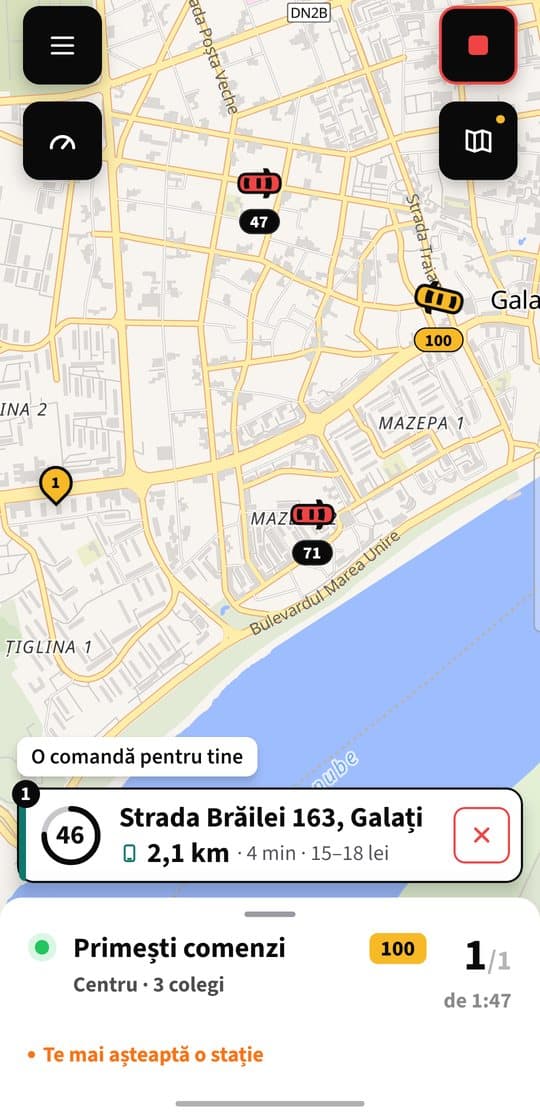 Oferta pe hartă: Comenzile pot veni și ca cartonașe peste hartă, cu secundele rămase.